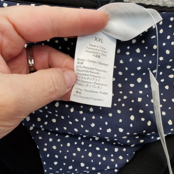 NWT J. Crew Blue Polka Dot Plus Swim Hipster Bikini Bottom - Picture 7 of 9